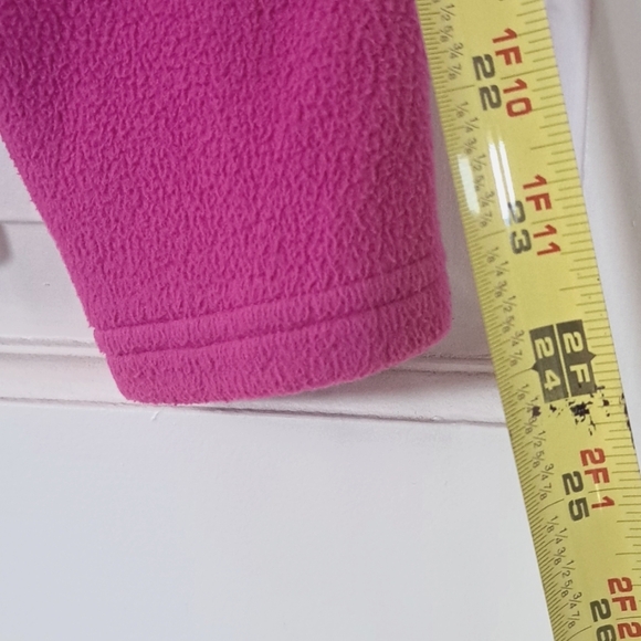 The North Face Hot Pink Fleece Quarter Zip Pullover Jacket Tall Activewear Cozy - Picture 9 of 10